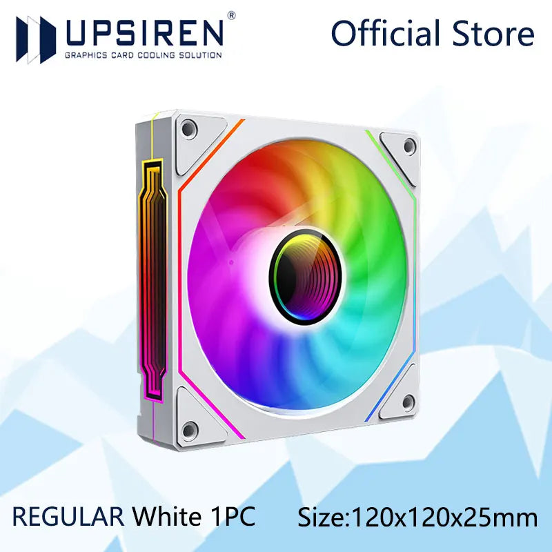 UPSIREN UF-1 PRISM 4 PRO Computer Chassis Fan 12cm ARGB 4 Pin PWM Quiet Cooling Fan 12V Large Air Volume 45CFM/600-1500RPM