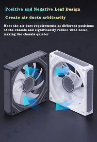 ICE Whale Prism 6PRO ARGB PC Case Fan 120mm 3-sided Infinite Mirror Motherboard Lighting Sync 4PIN PWM CPU Cooler ventilador