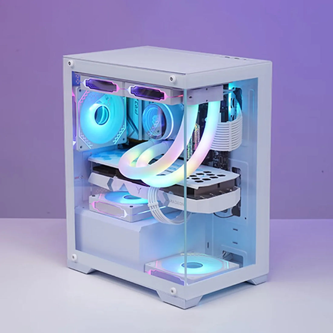WJCOOLMAN Prism MINI Ocean View Room No Columns Computer Case Supports MATX Motherboard / 240 Water Cooling
