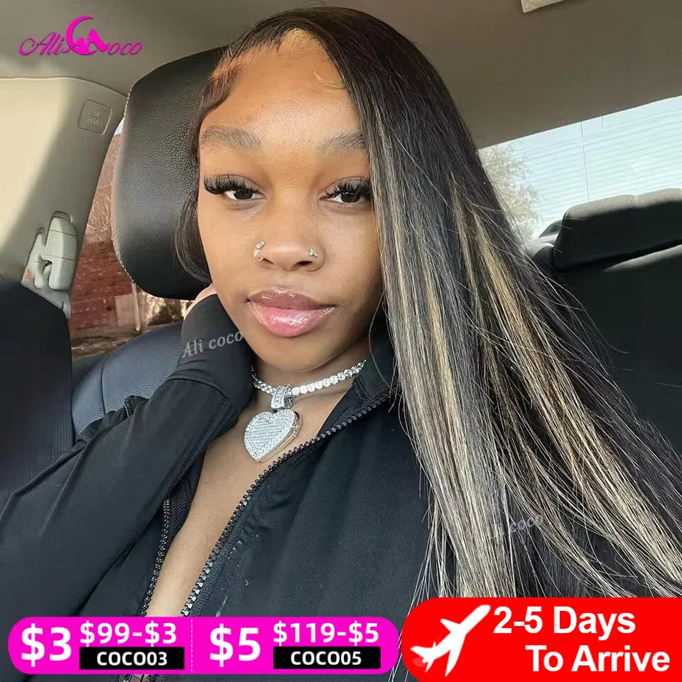 Upgrade 13x6 Highlight Wigs Human Hair for Women 1B 27 Blonde Lace Front Wig Pre Plucked 13x4 Highlight Blonde Human Hair Wigs