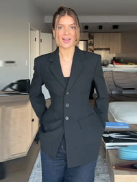 Women's Jacket New Outerwear V-Neck Three-Button Blazer Woman Tailored Formal Outerwears Waist Cincher Suit Woman Clothes Wear