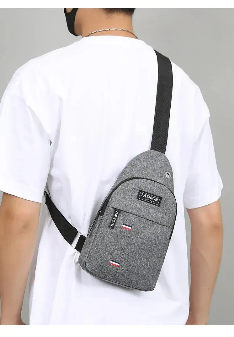 Chest Bag Men’s One Shoulder Crossbody Bag Large Capacity Outdoor Sports And Leisure Fashion Small Shoulder Bag Large
