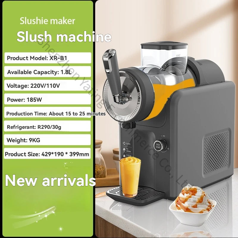 1.8L Snow Melting Machine,ice Cream Machine, Summer Cold Drink Snow Mud Machine Automatic Cleaning Beverage Smoothie Machine