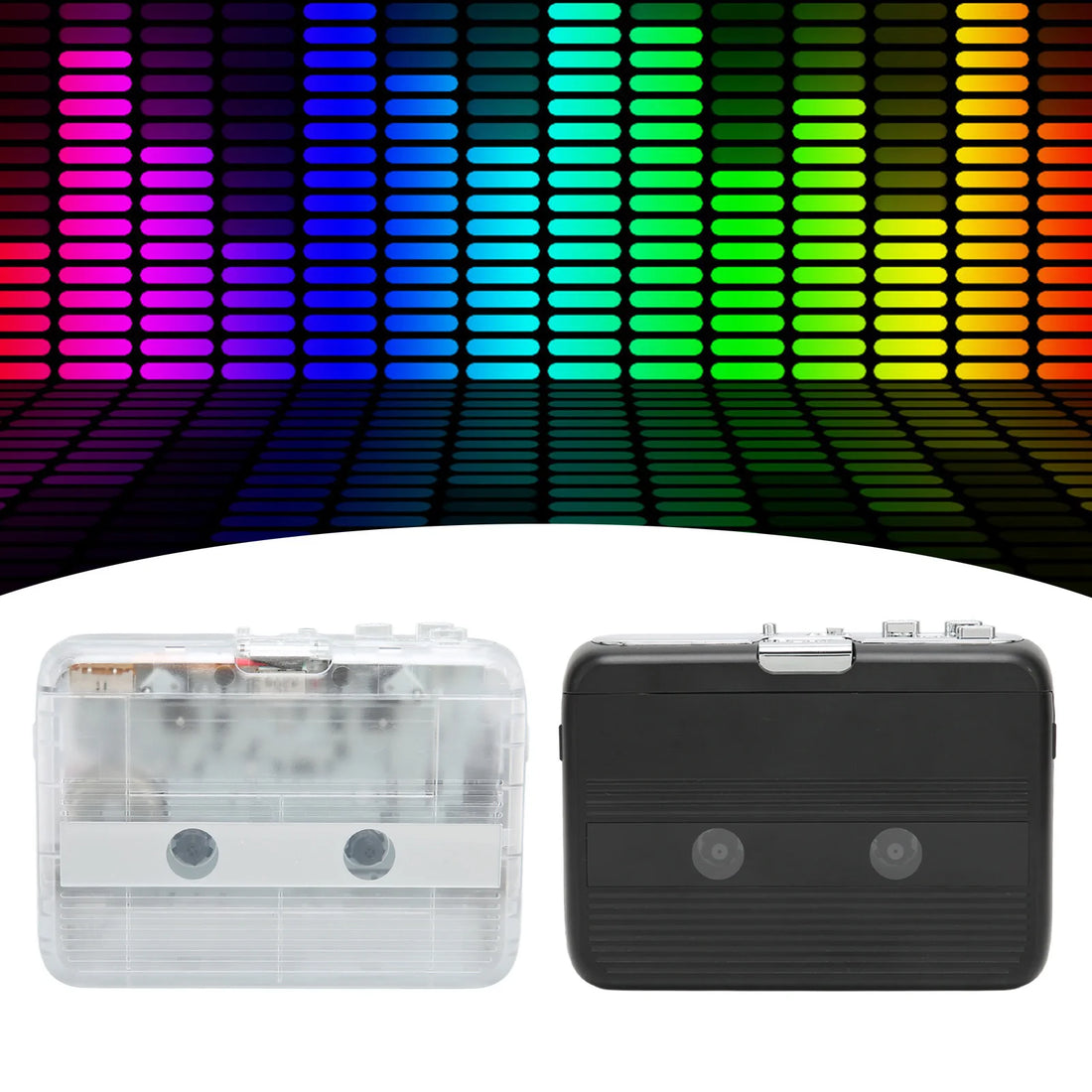 Portable Bluetooth Cassette Player TON007B with Headphone Jack Auto Reverse Function Stereo Sound Quality
