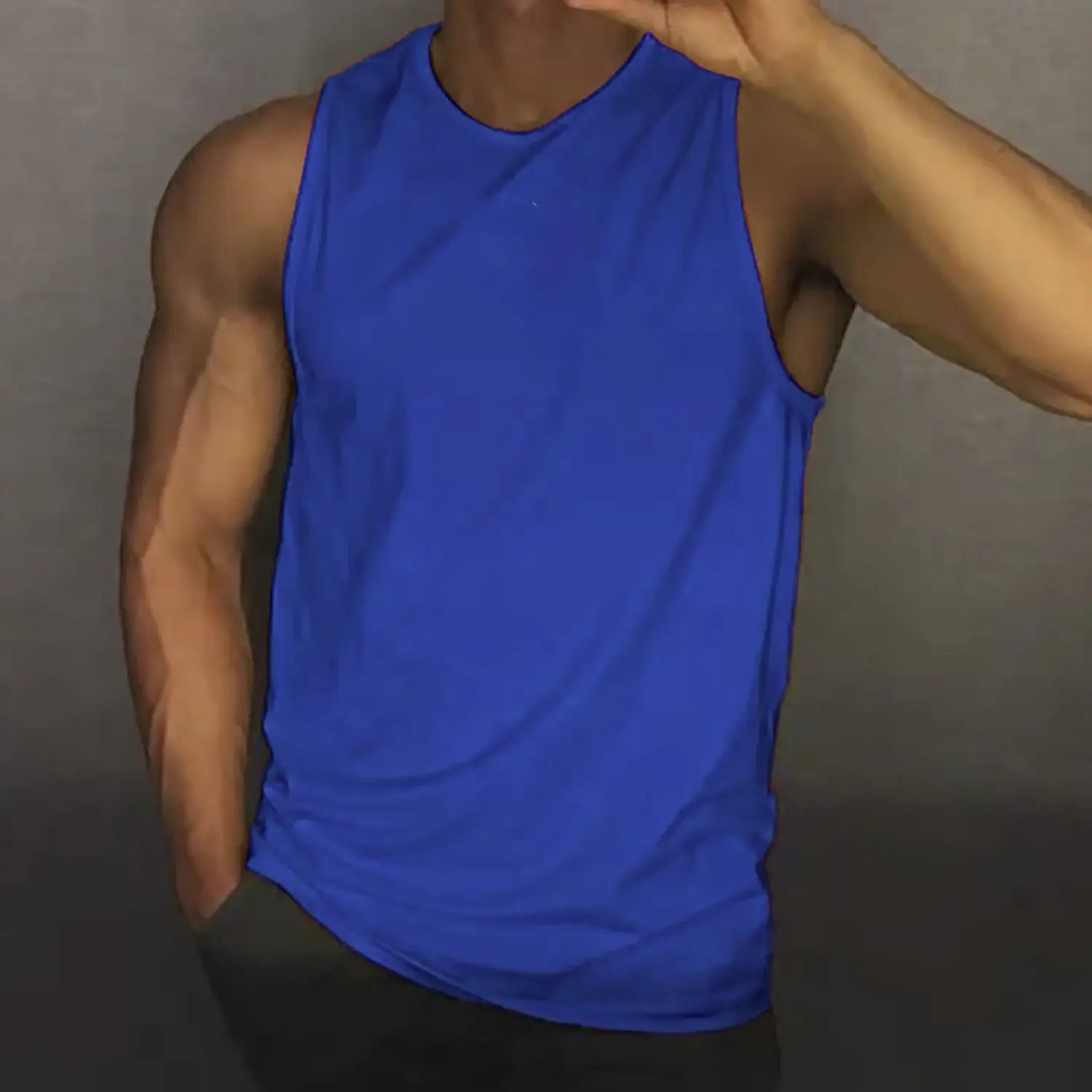 Men’s Tank top basketball gym sleeveless-shirts Sportswear bodybuilding y2k ribbed Crop-top mardi-gras singlet Solid