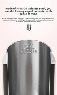 2026 New Boiling Cup 304/316 Stainless Steel Small Portable Boiling Water Stewing Health Cup Electric Heating Cup