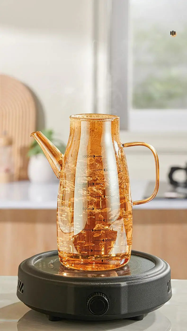 GIANXI Kitchen And Home Cooking Oil Bottle Large Capacity Amber Oil Bottle Set Thickened Food Grade Leakproof Seasoning