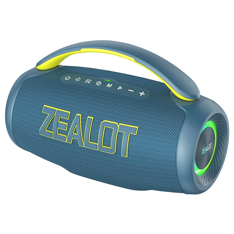 Zealot-P12 Speaker 60W Portable Bluetooth Speaker with IPX6 Waterproof, Comfortable handle,Controllable lighting,TF,USB