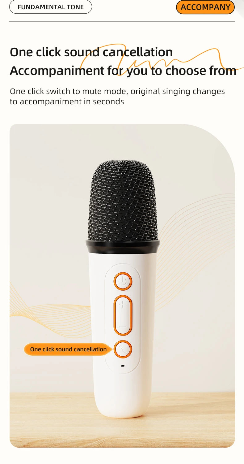 speakers microphone 5.3 bluetooth wireless Speakers with Mic Adjustable LED Lights Karaoke Machine  Wireless Karaoke Speaker