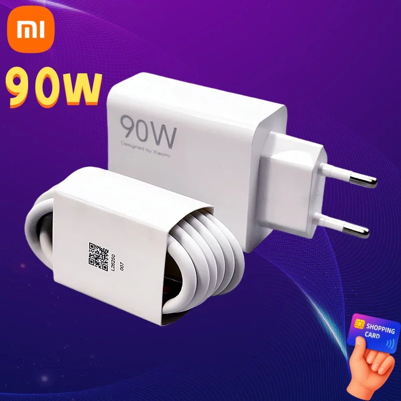 90W Fast Charger Xiaomi Original For mi 17 15 14 13 12 11 Pro Ultra Redmi USB To Type C Quick Charging Phone Cable