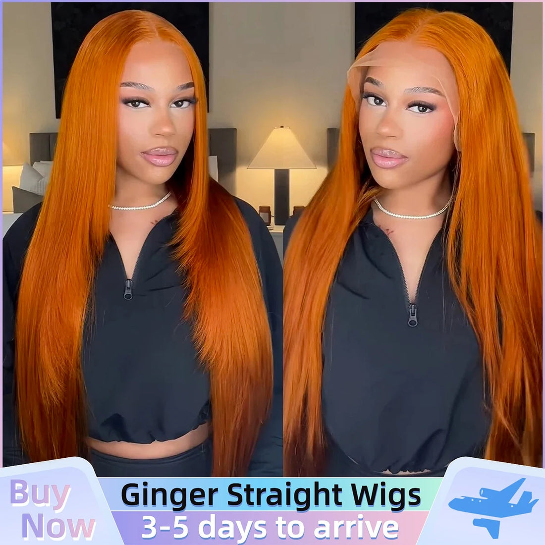 Ginger Orange Bone Straight 13x4 Lace Front Wigs Human Hair 30 Inch 13x6 HD Lace Frontal #350 Coloed Wigs Pre Plucked For Women