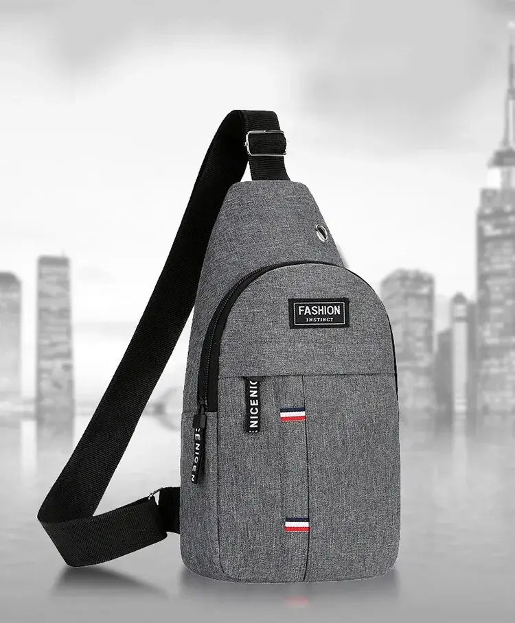 Chest Bag Men’s One Shoulder Crossbody Bag Large Capacity Outdoor Sports And Leisure Fashion Small Shoulder Bag Large
