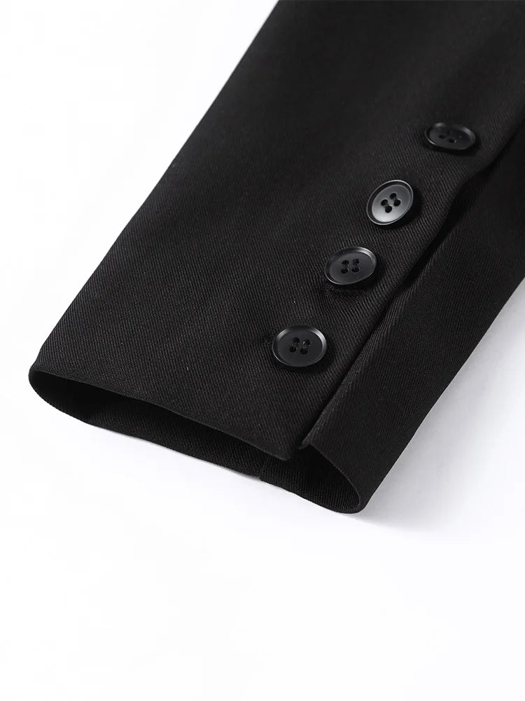 Women's Jacket New Outerwear V-Neck Three-Button Blazer Woman Tailored Formal Outerwears Waist Cincher Suit Woman Clothes Wear