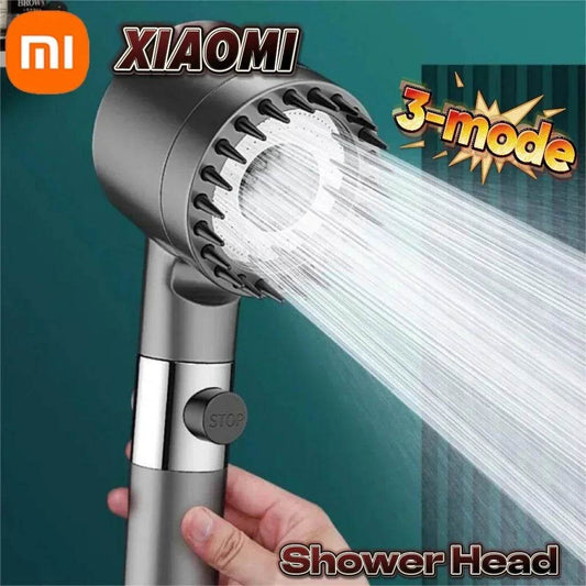 Xiaomi High Pressure Filter Shower Head 3mode Adjustable Spray Massage Brush Rain Faucet Showerhead Set Bathroom Accessories New