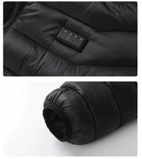 USB Heating Jackets Men Winter Warm Heated Parkas 35 Zones Electric Heated Jackets Warm Padded Jacket Coat Plus Size 5XL