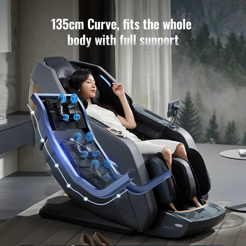 Massage Chair 4D with Zero Gravity Full Body with Voice Control,Back Heating,Bluetooth Speaker,Airbags Massage Chair