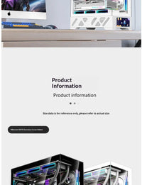 WJCOOLMAN QIANXI MATX secondary panel gaming computer case 360 water-cooling MATX motherboard sea view room