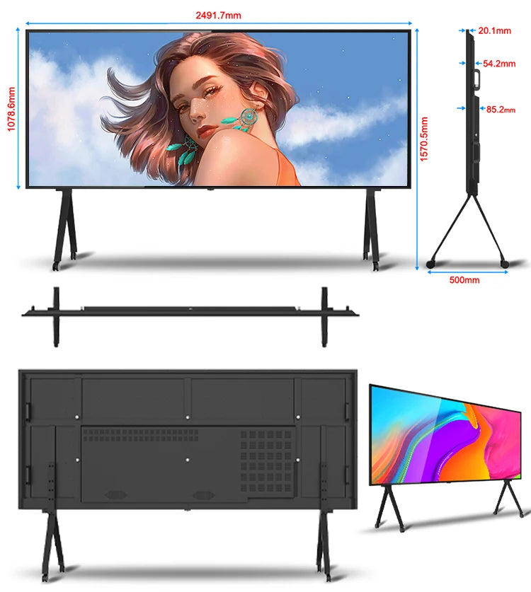 New Style Android Television TV Home Association Slim Curved 50 55 60 65 70 75 85 95 100 Inch Smart LED TV