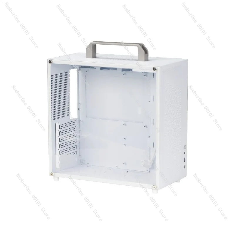 Portable Compact Handheld Computer Mini with Back Cable, Small ATX Case for Efficient Space Usage and Easy Mobility