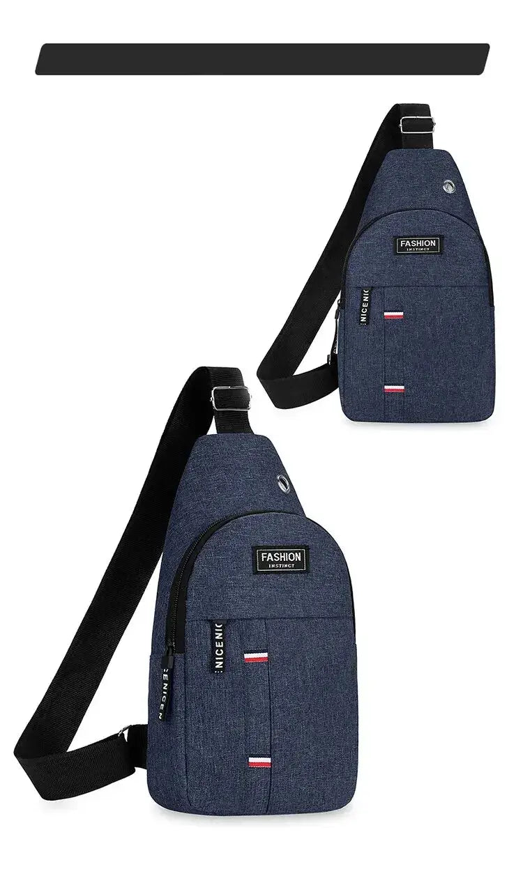 Chest Bag Men’s One Shoulder Crossbody Bag Large Capacity Outdoor Sports And Leisure Fashion Small Shoulder Bag Large