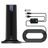 Digital TV Antenna For Smart TV Indoor TV Antenna Long Range Reception HDTV Antenna Supports 4K 1080p With Stick Base