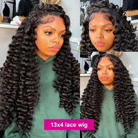 40 42 Inch Loose Wave 13x6 HD Lace Frontal Wig Human Hair Brazilian Loose Deep Waves Curly Wigs Lace Front Wigs For Women