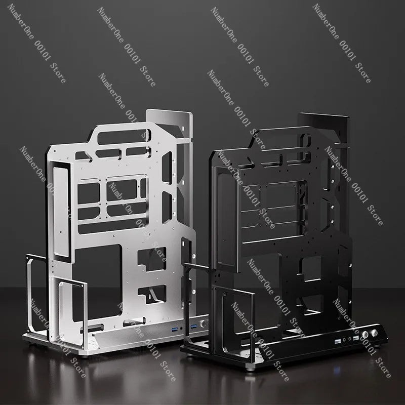Aluminum Alloy ATX Open Frame Computer Case,Portable Water-Cooled ITX/MATX Chassis for DIY Gaming and Assembly