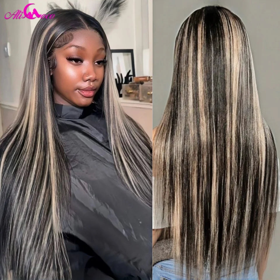 Upgrade 13x6 Highlight Wigs Human Hair for Women 1B 27 Blonde Lace Front Wig Pre Plucked 13x4 Highlight Blonde Human Hair Wigs