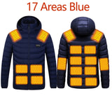 11 Heating Areas Heated Jacket Men Women's Winter Outdoor Camping Sportswear Heated Coat Graphene Heat Coat USB Heating Jackete