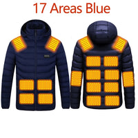 11 Heating Areas Heated Jacket Men Women's Winter Outdoor Camping Sportswear Heated Coat Graphene Heat Coat USB Heating Jackete