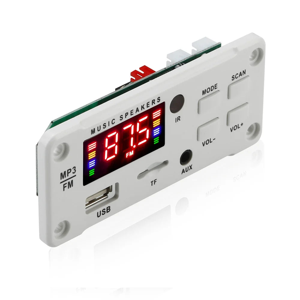 12V MP3 WMA Decoder Board 50W 2*25W Wireless Bluetooth 5.0  Amplifier Car Audio USB TF FM Radio Module MP3 Player