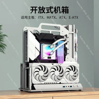 Aluminum Alloy ATX Open Frame Computer Case,Portable Water-Cooled ITX/MATX Chassis for DIY Gaming and Assembly