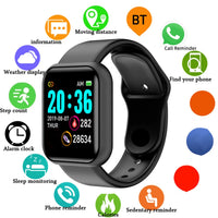 Smartwatch Men Women Wristwatches Smart Watch Message Fitness Monitor Bracelet Birthday Gift Electronic Clock For Android IOS
