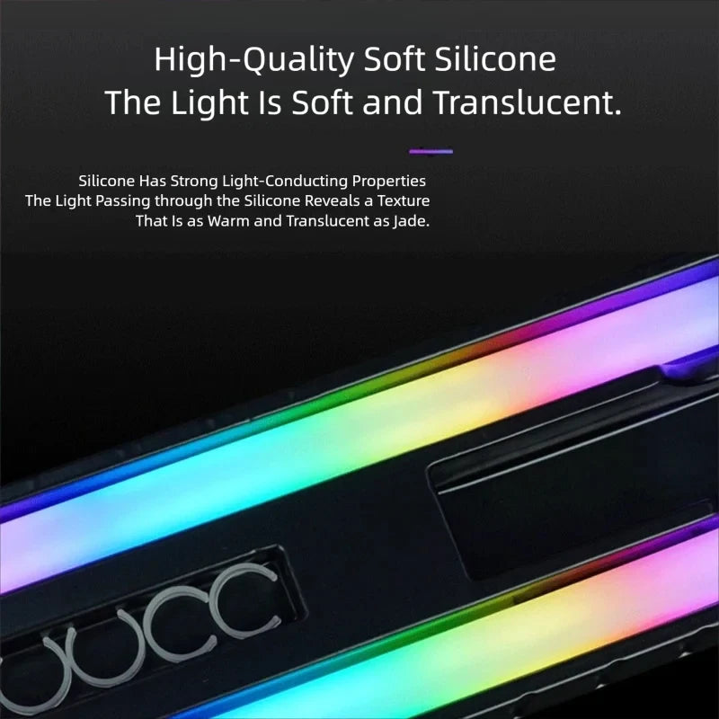 5V ARGB LED Neon Tube Light Strip Cover Sleeve Flexible For Gaming PC AIO CPU Water Liquid Cooler Modding