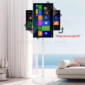 TV Stand Touch Screen 32 Inch Smart 10000mAH High-Battery 8+128G 4K UHD Device Rotatable Movable Monitor Android for Gym Live