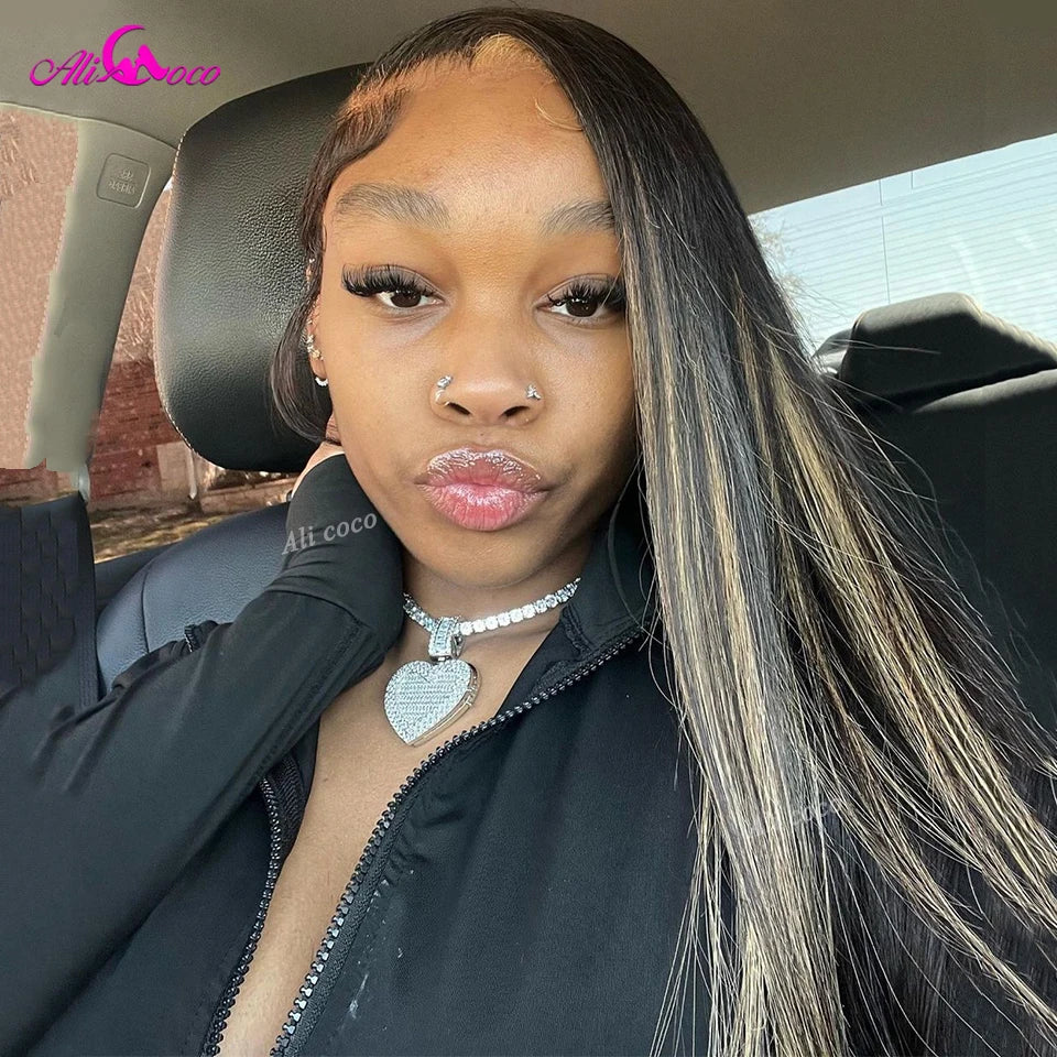 Upgrade 13x6 Highlight Wigs Human Hair for Women 1B 27 Blonde Lace Front Wig Pre Plucked 13x4 Highlight Blonde Human Hair Wigs