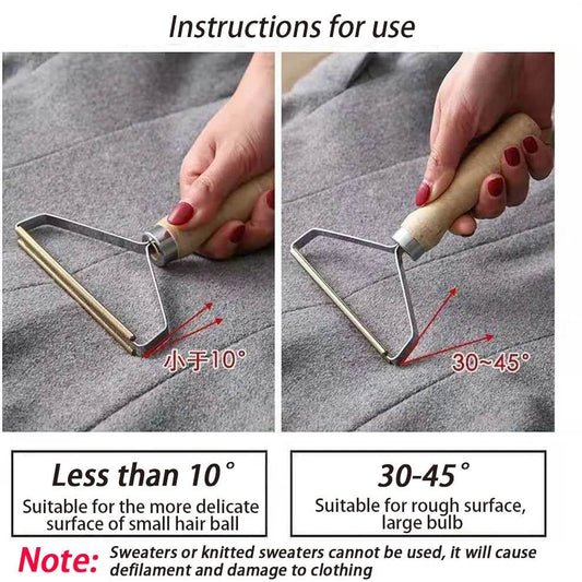 Portable Lint Remover Clothes Fuzz Fabric Shaver Brush Power-Free Fluff Removing Roller For Sweater Woven Coat Cleaning Tool