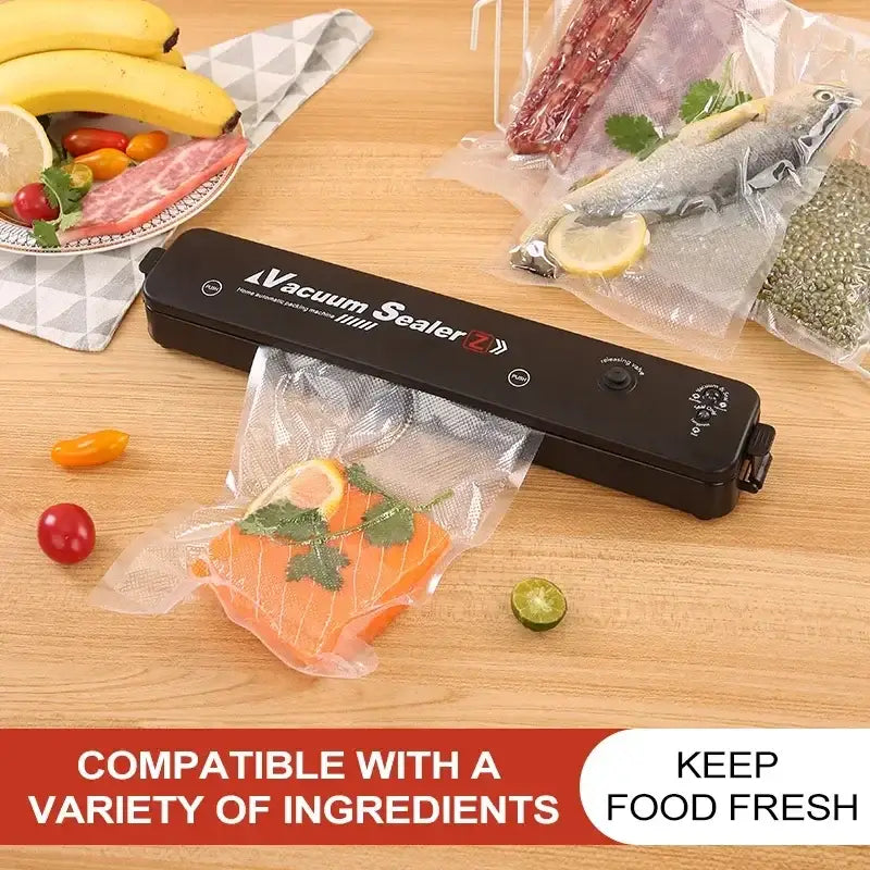 2024 NEW Food Vacuum Sealer Packaging Machine with Free 10pcs Vacuum bags Household Kitchen Food Vacuum Sealing