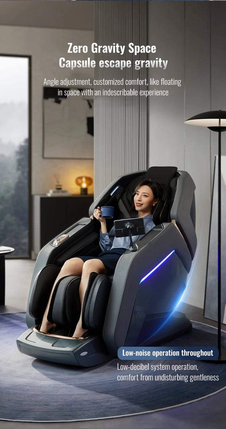 Massage Chair 4D with Zero Gravity Full Body with Voice Control,Back Heating,Bluetooth Speaker,Airbags Massage Chair