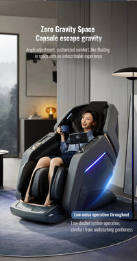 Massage Chair 4D with Zero Gravity Full Body with Voice Control,Back Heating,Bluetooth Speaker,Airbags Massage Chair