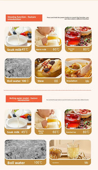 2026 New Boiling Cup 304/316 Stainless Steel Small Portable Boiling Water Stewing Health Cup Electric Heating Cup