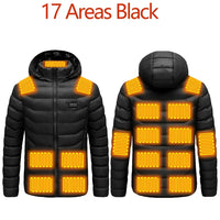 11 Heating Areas Heated Jacket Men Women's Winter Outdoor Camping Sportswear Heated Coat Graphene Heat Coat USB Heating Jackete