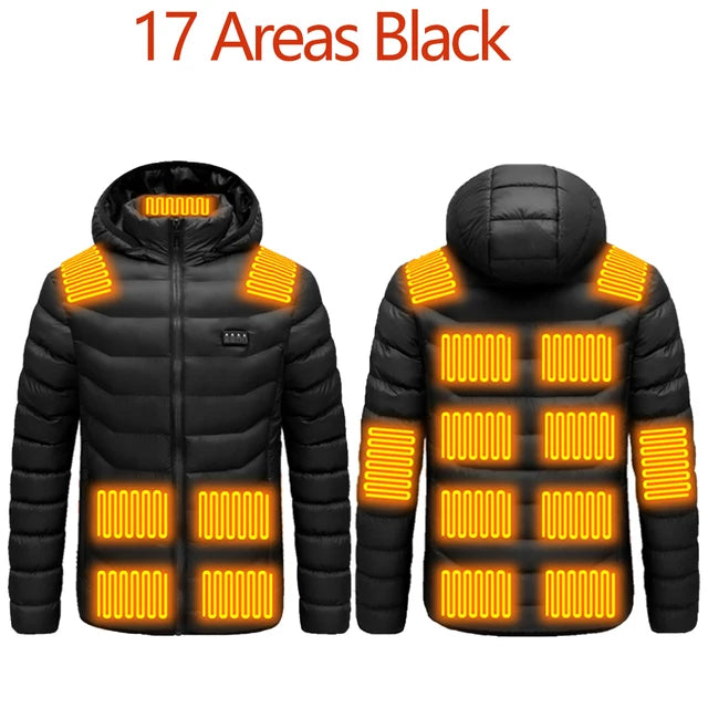 11 Heating Areas Heated Jacket Men Women's Winter Outdoor Camping Sportswear Heated Coat Graphene Heat Coat USB Heating Jackete