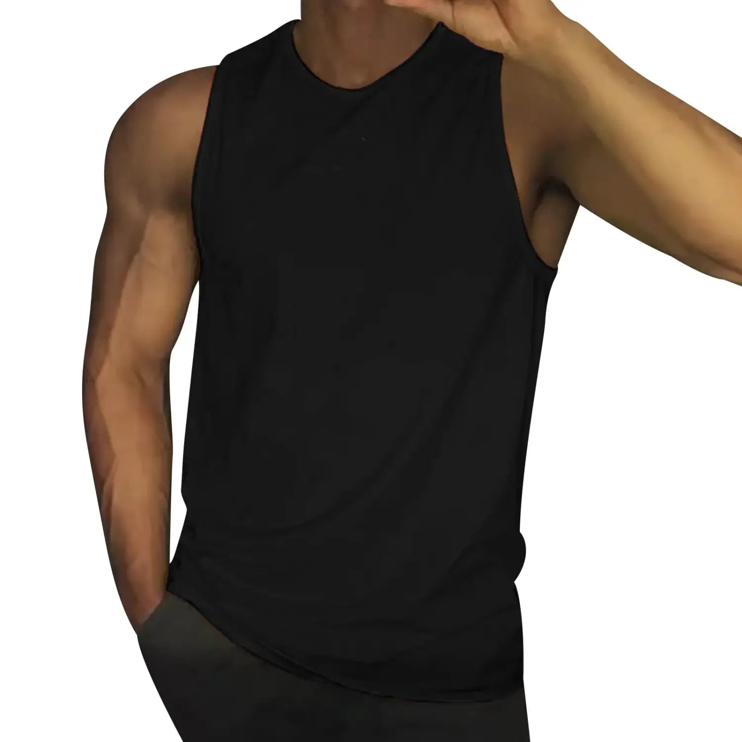 Men’s Tank top basketball gym sleeveless-shirts Sportswear bodybuilding y2k ribbed Crop-top mardi-gras singlet Solid