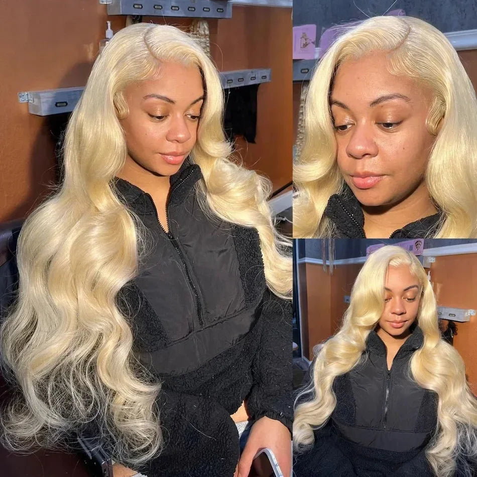613 Body Wave Human Hair Wig 13x6 Hd Lace Frontal Wig Pre Plucked Brazilian 30 inch Blonde 613 Lace Front Wigs 13x4 Lace Wig