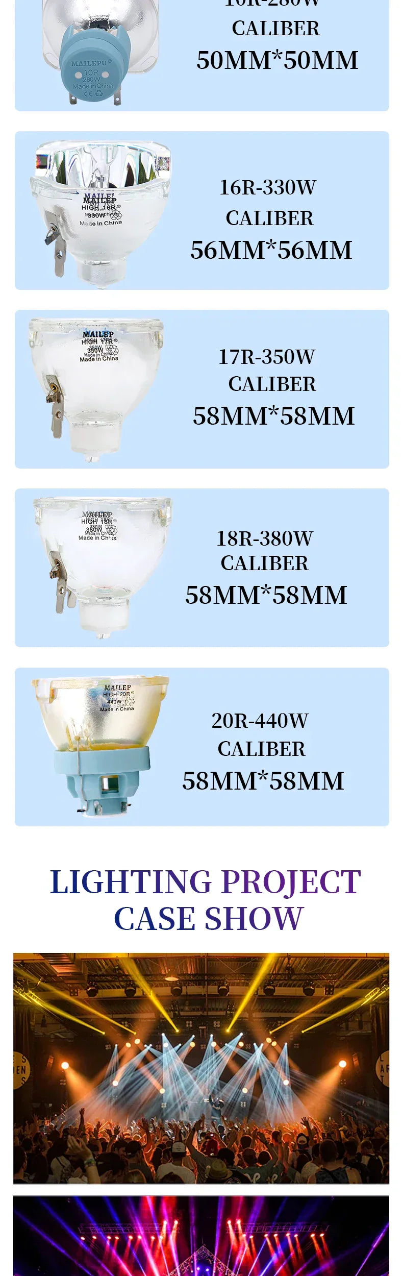 Mailep lighting bulbs can replace Osram KTV Bar Stage Lighting Moving Head Light 7R Sharpy Bulb 230w 200w 280w 260w 350w 440w