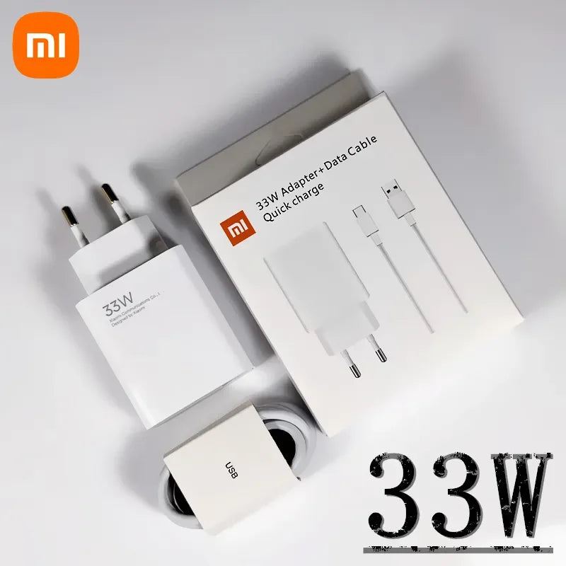 Original Xiaomi 33w Charger EU US Adapter Turbo Fast Charge For Mi 12 5G 11 Ultra Redmi A2+ Note 13R 12R Poco X5 X4 M5S C55 C50
