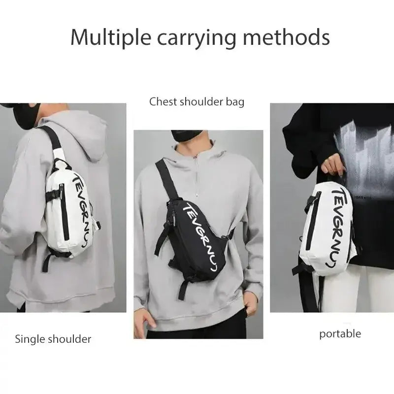 Men’s One Shoulder Crossbody Small Bag New Simple And Lightweight Multi Functional Chest Bag Running Sports Cycling Bag