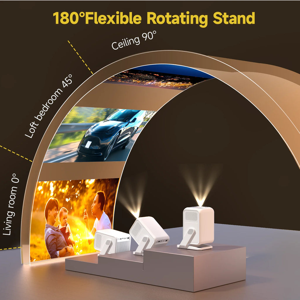 Magcubic Auto Focus 4K HD 1920*1080P 420ANSI Portable Projector Android 11 BT5.4 Built-in 5W HiFi Speaker For Home Theater HY310