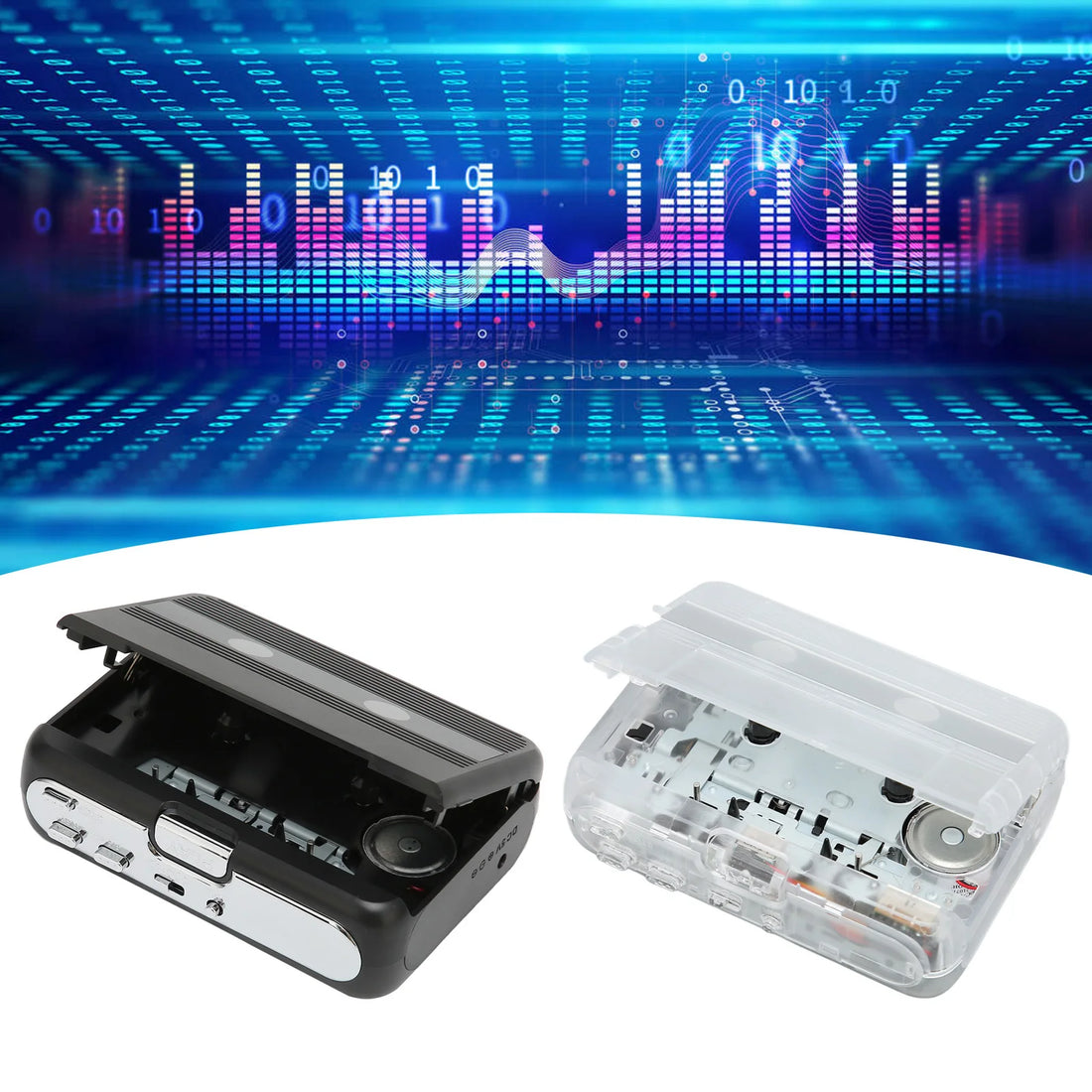 Portable Bluetooth Cassette Player TON007B with Headphone Jack Auto Reverse Function Stereo Sound Quality